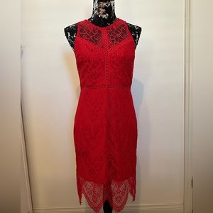 Lush clothing red dress size Large